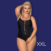 Obsessive - Redella crotchless teddy XXL - Black